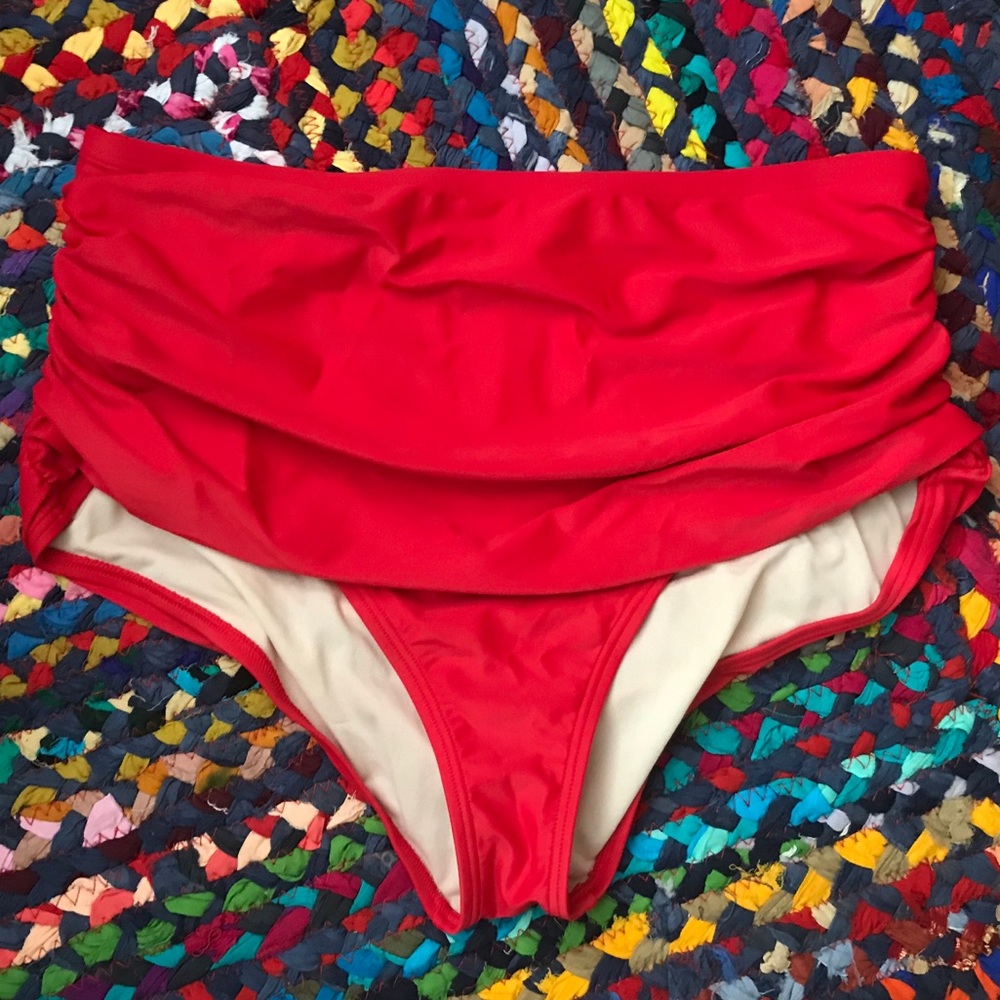 Unique Vintage High Waisted Swim Bottoms